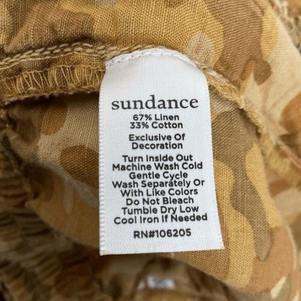 Sundance‎ Catalog Gold Linen Blend Constas Cargo Jogger Pants Women Size M - Picture 3 of 14